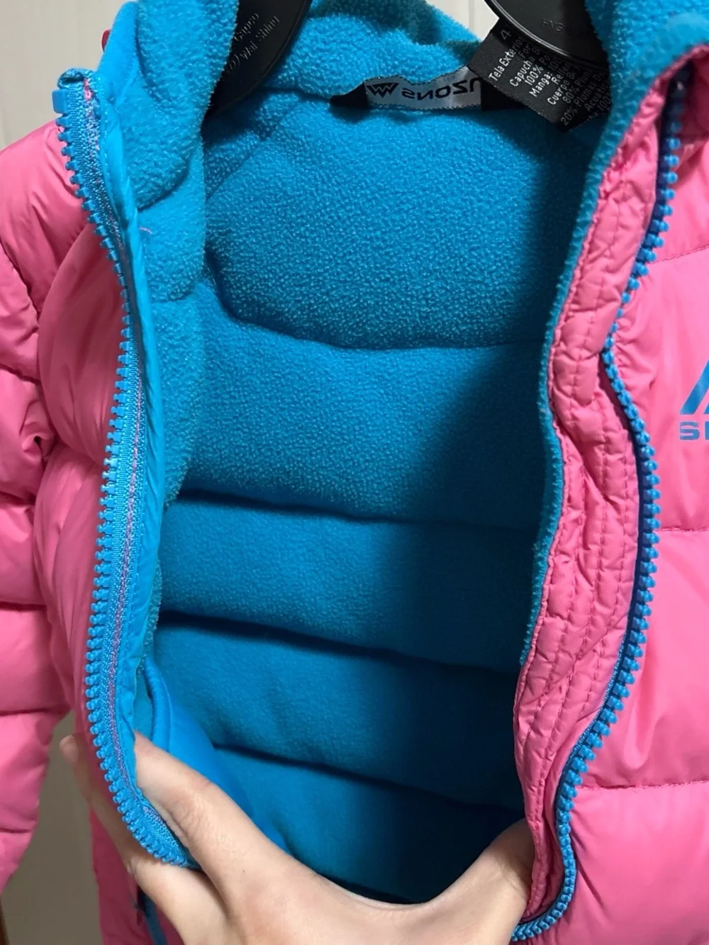 Snozu Hot Pink Jacket with Teal Accents